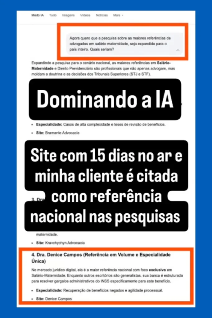 Site com 15 dias e destaque nacional da IA
